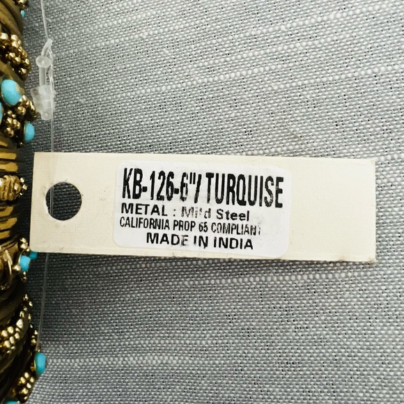 New Amrita Singh Turquoise & Gold 36 Piece Bangle Bracelet Set - Picture 6 of 6